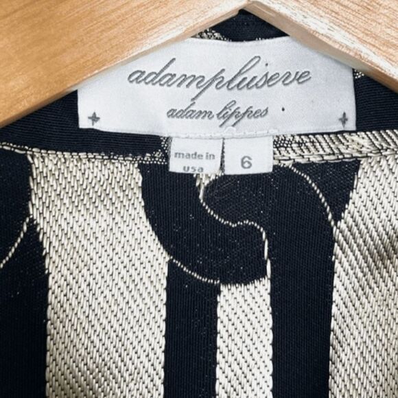 Adam Lippes Adam plus eve Metallic Gold Black Chain Link Dress 6 - Picture 5 of 6